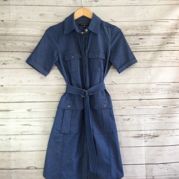 sharagano denim dress